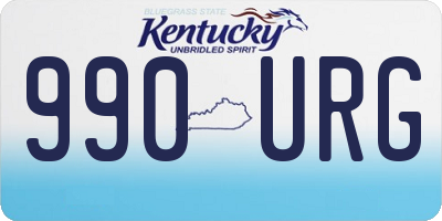 KY license plate 990URG