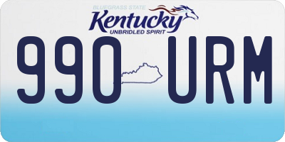 KY license plate 990URM