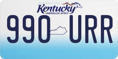 KY license plate 990URR