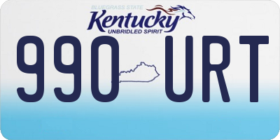 KY license plate 990URT