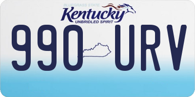 KY license plate 990URV
