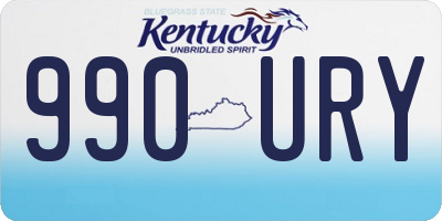 KY license plate 990URY