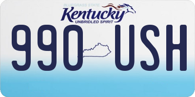 KY license plate 990USH