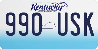 KY license plate 990USK