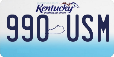 KY license plate 990USM