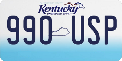 KY license plate 990USP