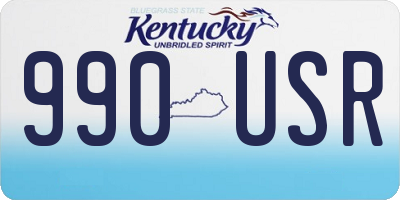 KY license plate 990USR