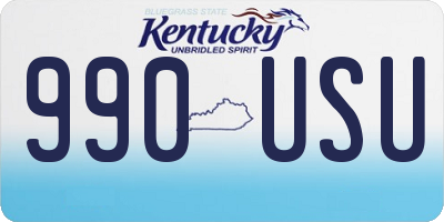KY license plate 990USU