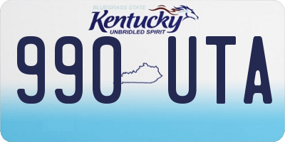 KY license plate 990UTA