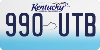 KY license plate 990UTB
