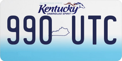 KY license plate 990UTC