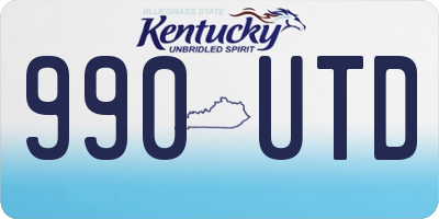 KY license plate 990UTD