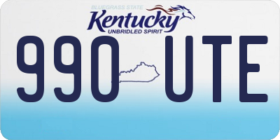 KY license plate 990UTE