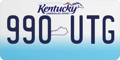 KY license plate 990UTG