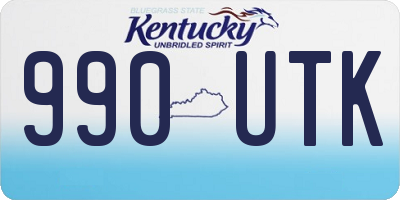 KY license plate 990UTK