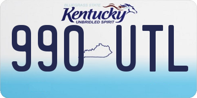 KY license plate 990UTL