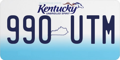 KY license plate 990UTM