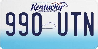 KY license plate 990UTN