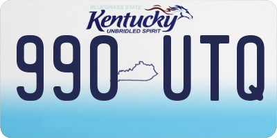 KY license plate 990UTQ