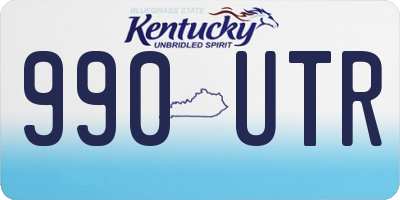 KY license plate 990UTR