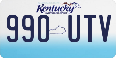 KY license plate 990UTV