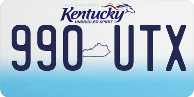 KY license plate 990UTX