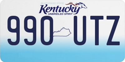 KY license plate 990UTZ