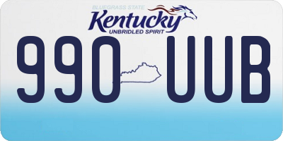 KY license plate 990UUB
