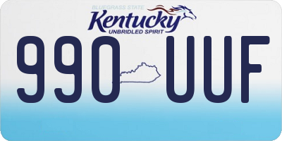 KY license plate 990UUF