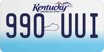 KY license plate 990UUI