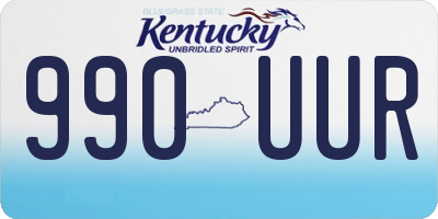 KY license plate 990UUR