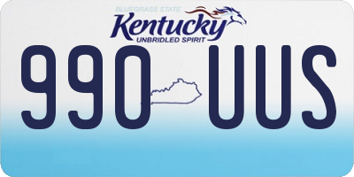 KY license plate 990UUS