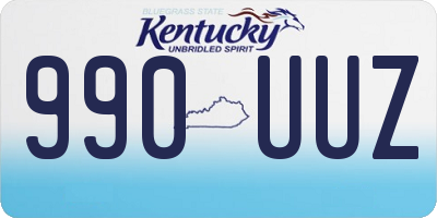 KY license plate 990UUZ