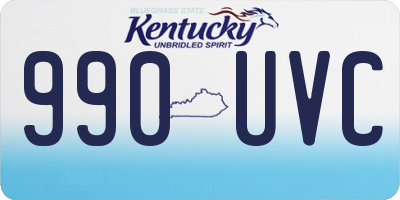 KY license plate 990UVC