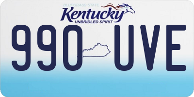 KY license plate 990UVE