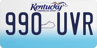 KY license plate 990UVR