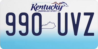 KY license plate 990UVZ