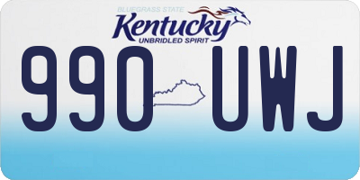 KY license plate 990UWJ