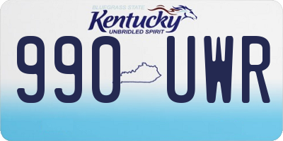 KY license plate 990UWR