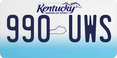 KY license plate 990UWS