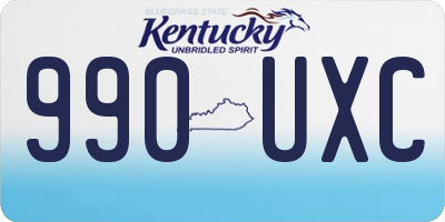 KY license plate 990UXC