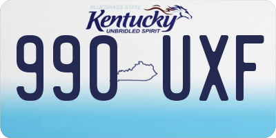 KY license plate 990UXF