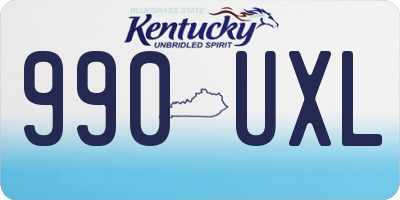 KY license plate 990UXL