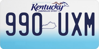 KY license plate 990UXM