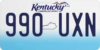 KY license plate 990UXN
