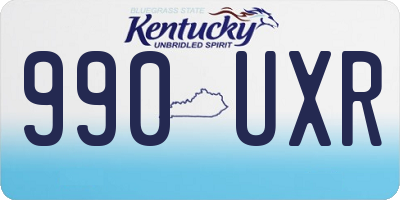 KY license plate 990UXR