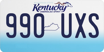 KY license plate 990UXS
