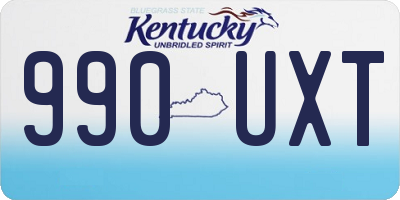 KY license plate 990UXT