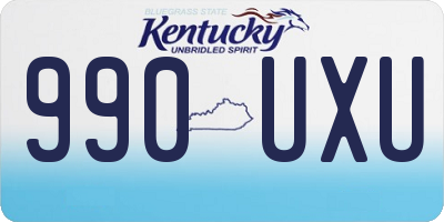 KY license plate 990UXU