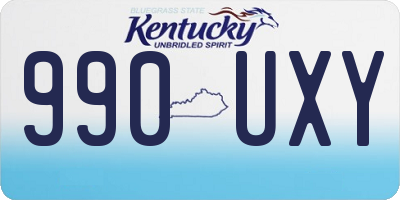 KY license plate 990UXY